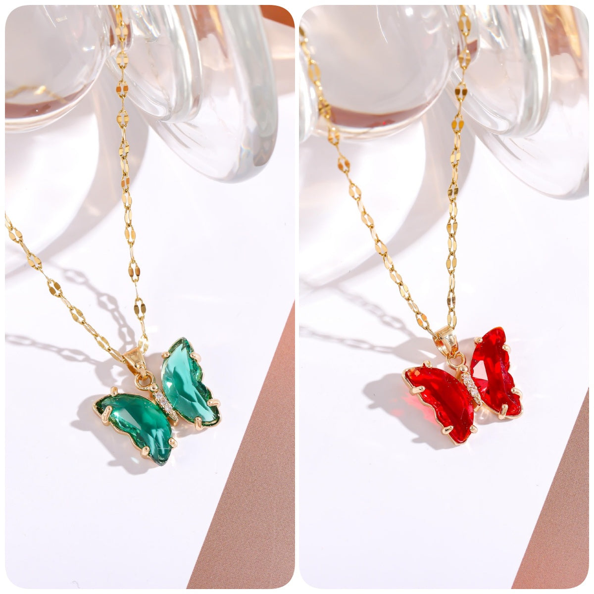 BUY 1 GET 1 FREE-Crystal Butterfly Necklace