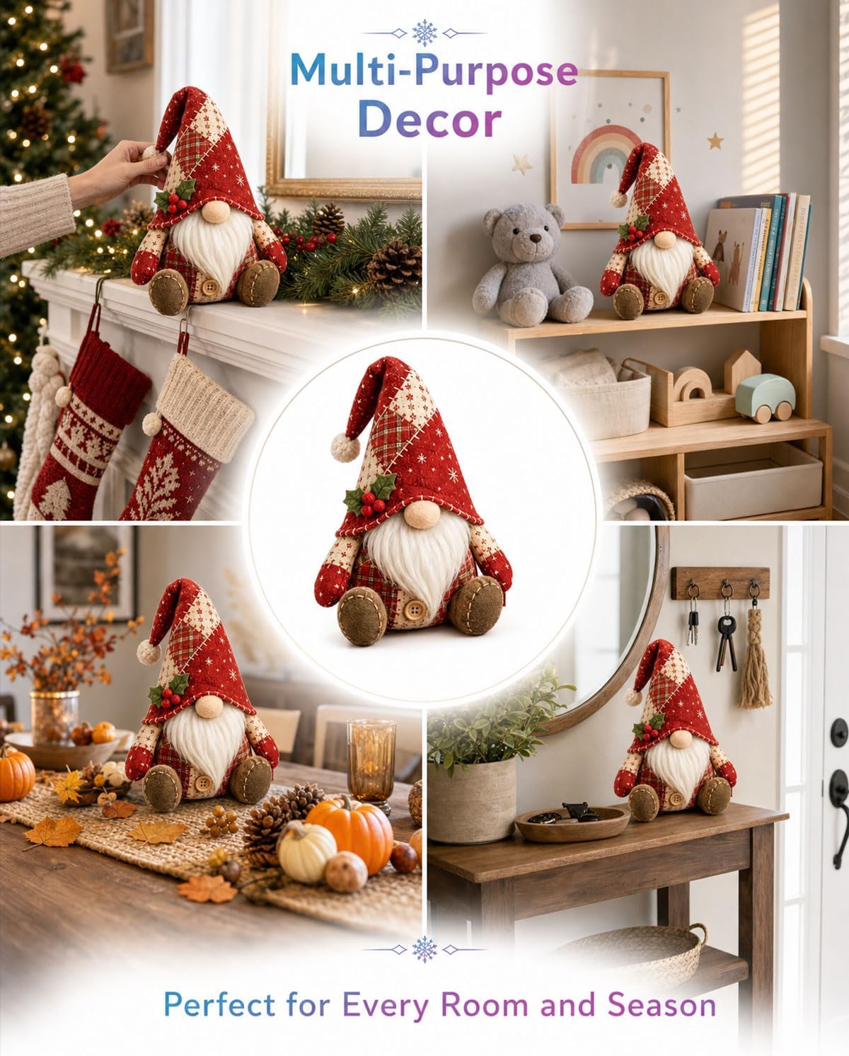 🧵Patchwork-Style Gnome DIY Kit – Create Your Own Adorable Animals