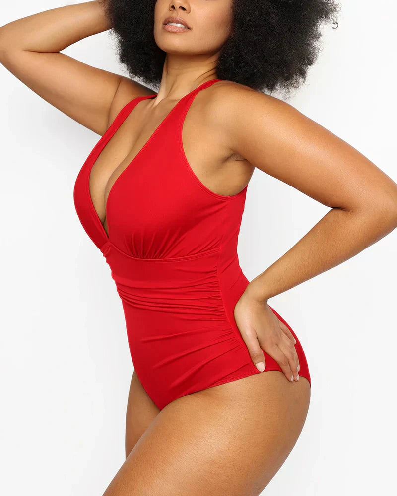 V-Neck Bodycon Swimsuits
