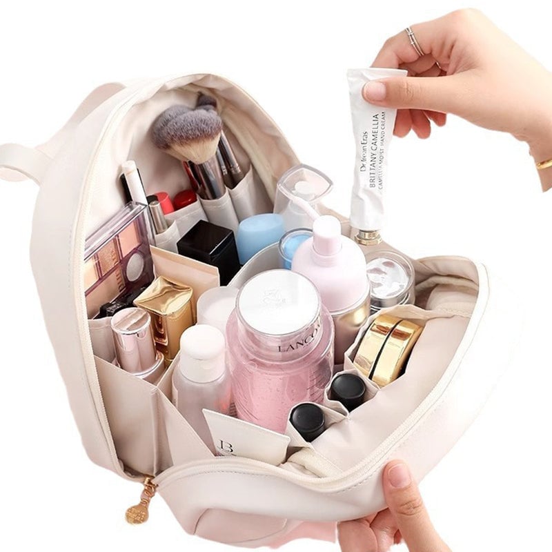 Multi-Layered Shell-Shaped Cosmetic Bag