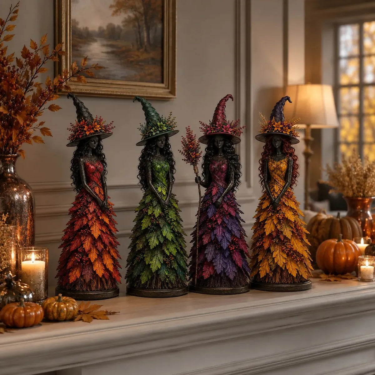 🪄🔮Cottagecore Fall Decor Idea - Magical Enchanted Witch Figurine