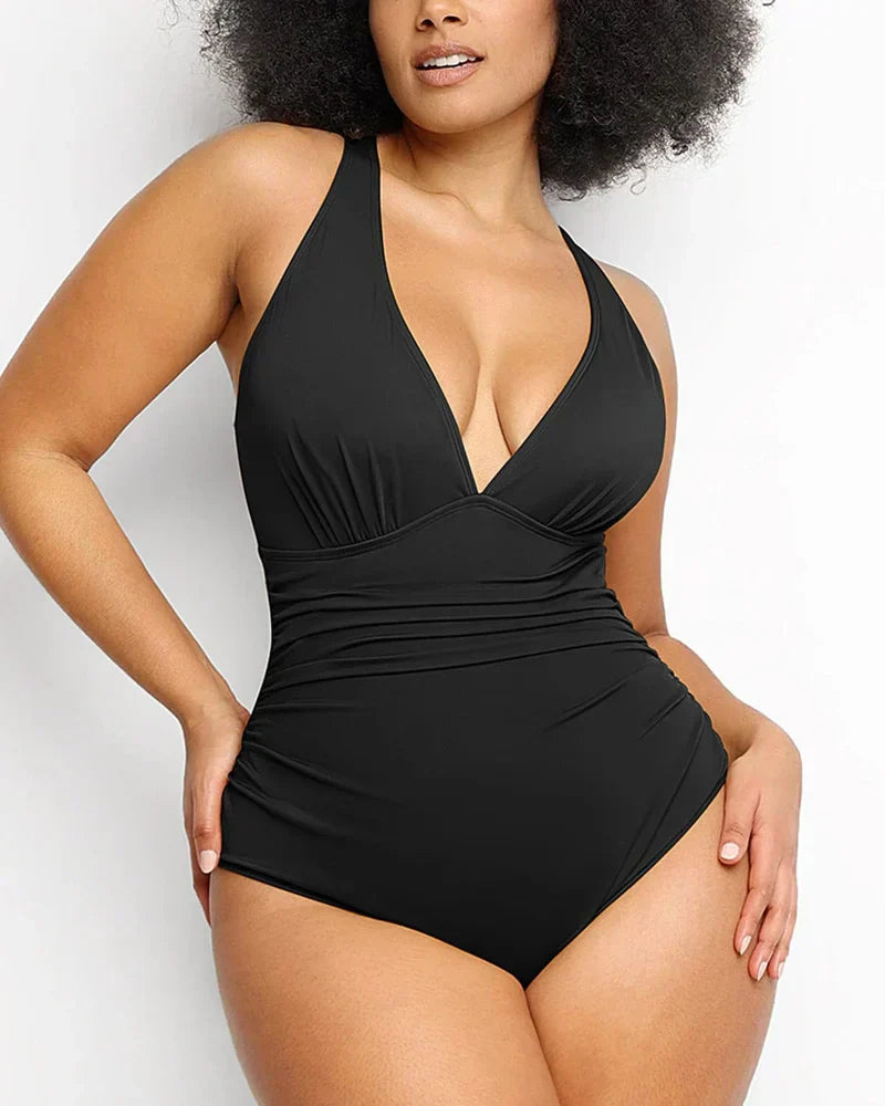 V-Neck Bodycon Swimsuits
