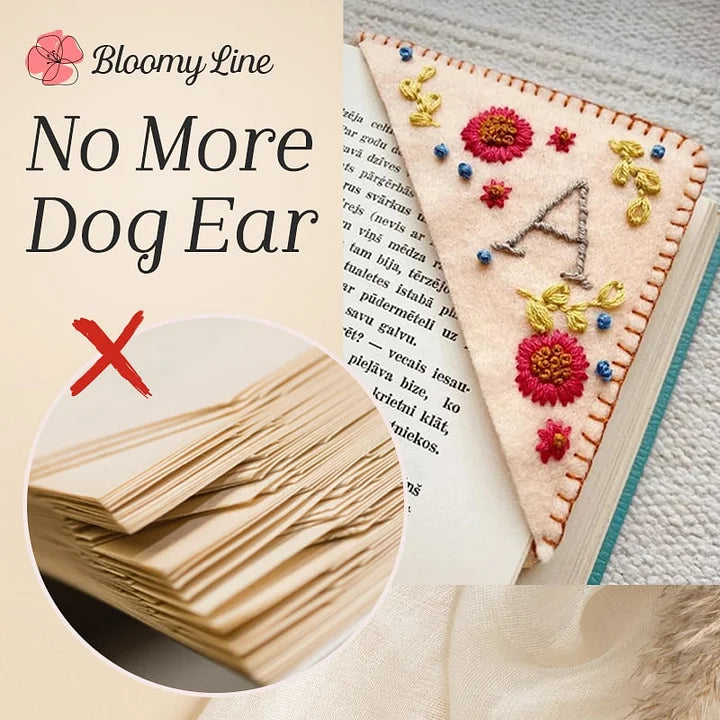 $9.99🔖Personalized Hand Embroidered Corner Bookmark Pattern