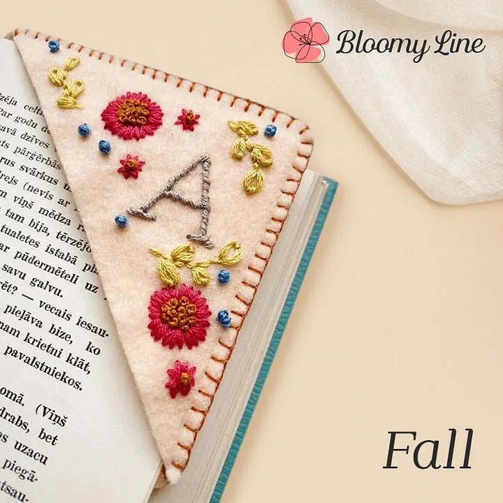 $9.99🔖Personalized Hand Embroidered Corner Bookmark Pattern