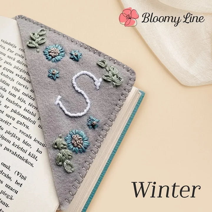 $9.99🔖Personalized Hand Embroidered Corner Bookmark Pattern