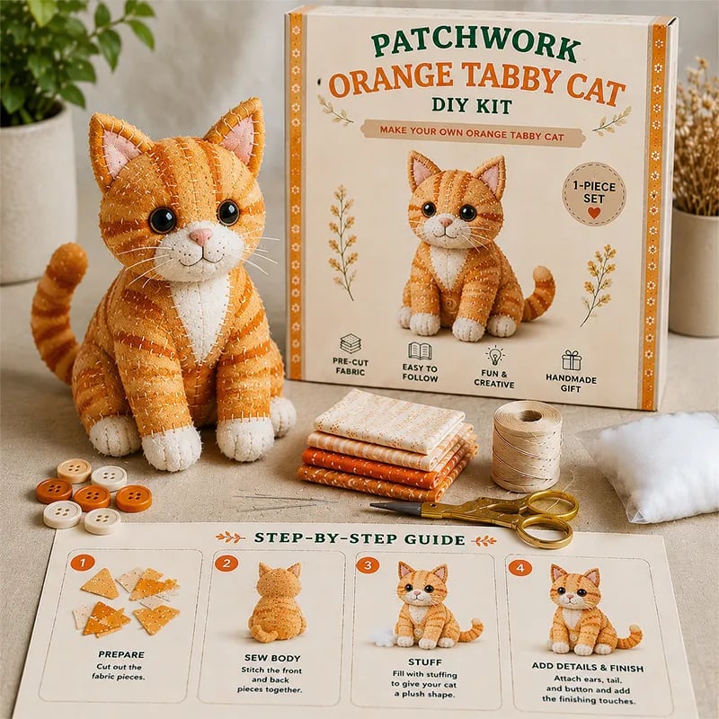 🧵Patchwork-Style Gnome DIY Kit – Create Your Own Adorable Animals