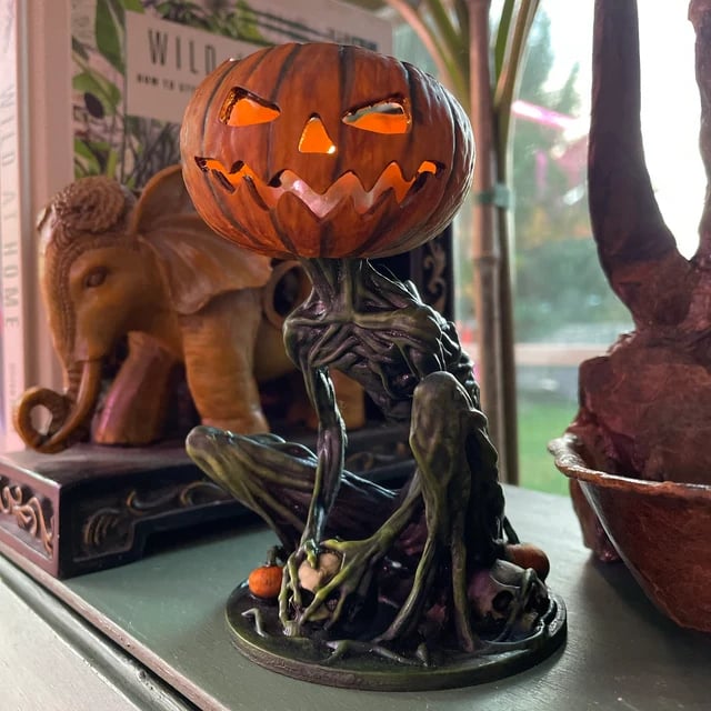 Halloween Scary Swamp Monster Pumpkin Head Ornament