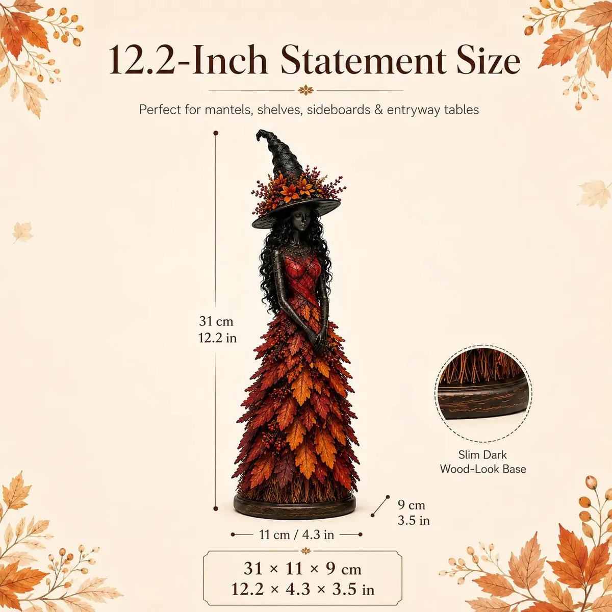 🪄🔮Cottagecore Fall Decor Idea - Magical Enchanted Witch Figurine