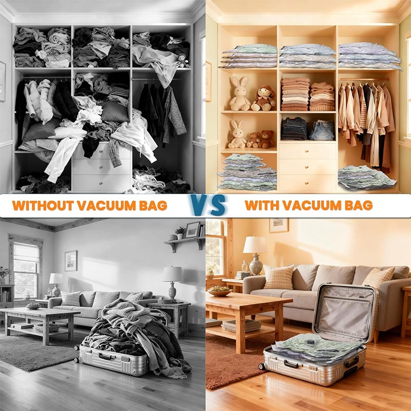 Cordless Travel Vacuum Storage Bag Set