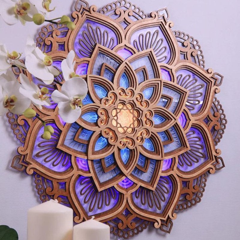 Mandala Yoga Room Night Light LED