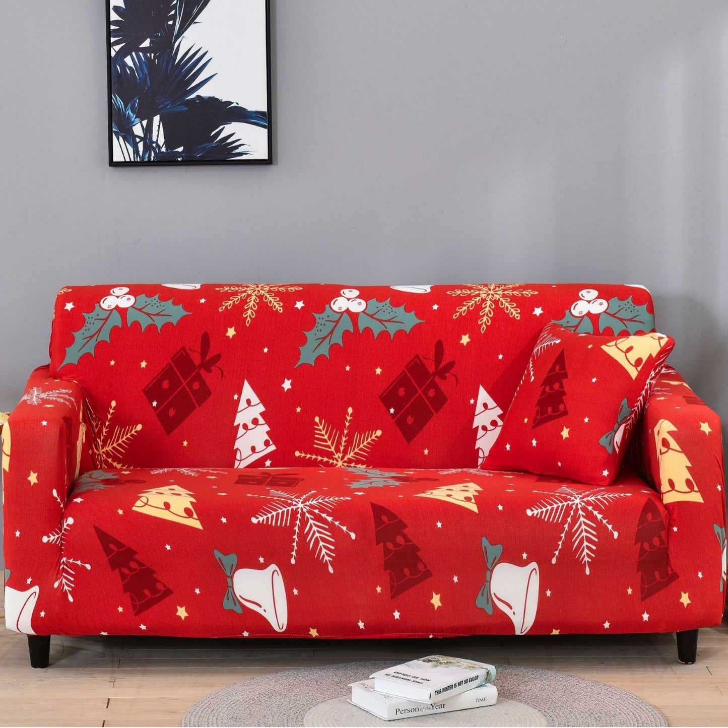🎅Santa Claus Print Stretch Full-Cover Sofa Slipcover