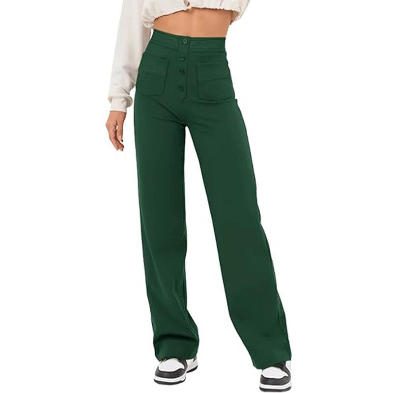 Multi-Pocket High Elastic Pants
