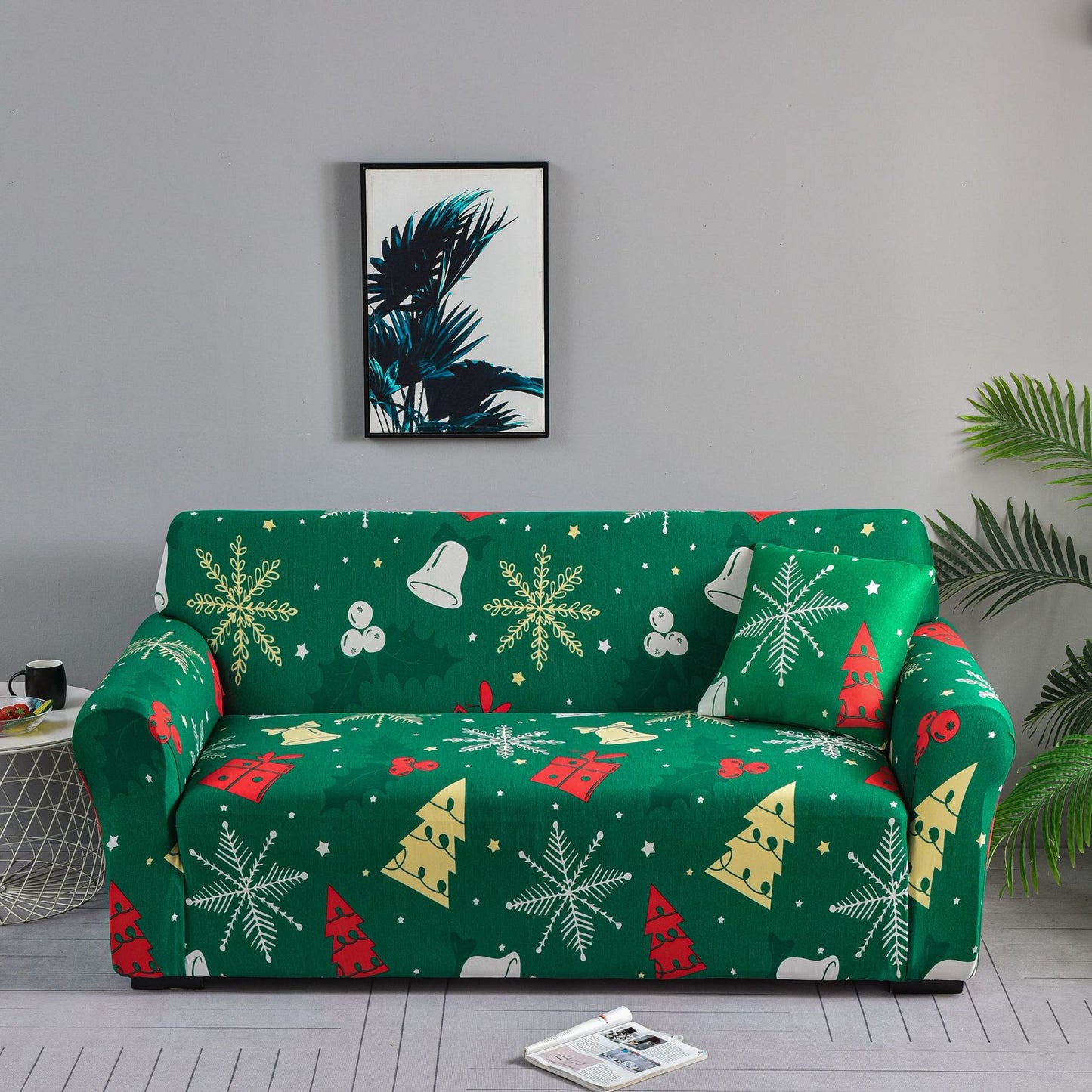 🎅Santa Claus Print Stretch Full-Cover Sofa Slipcover
