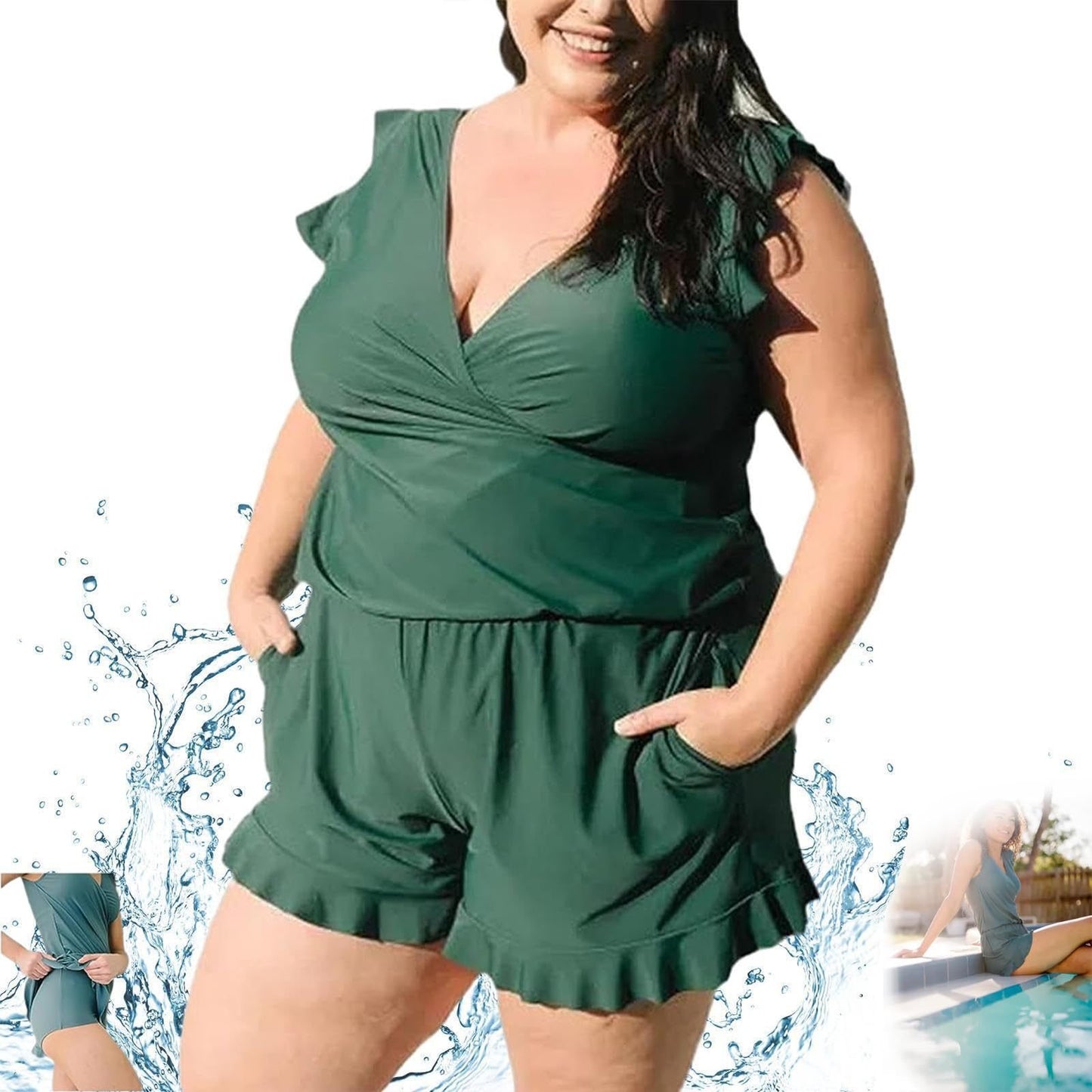👙Swim Romper Built-in Bra (For All Girls!)💥 Buy 2 Free Shipping