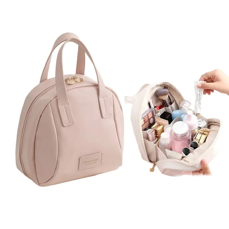 Multi-Layered Shell-Shaped Cosmetic Bag