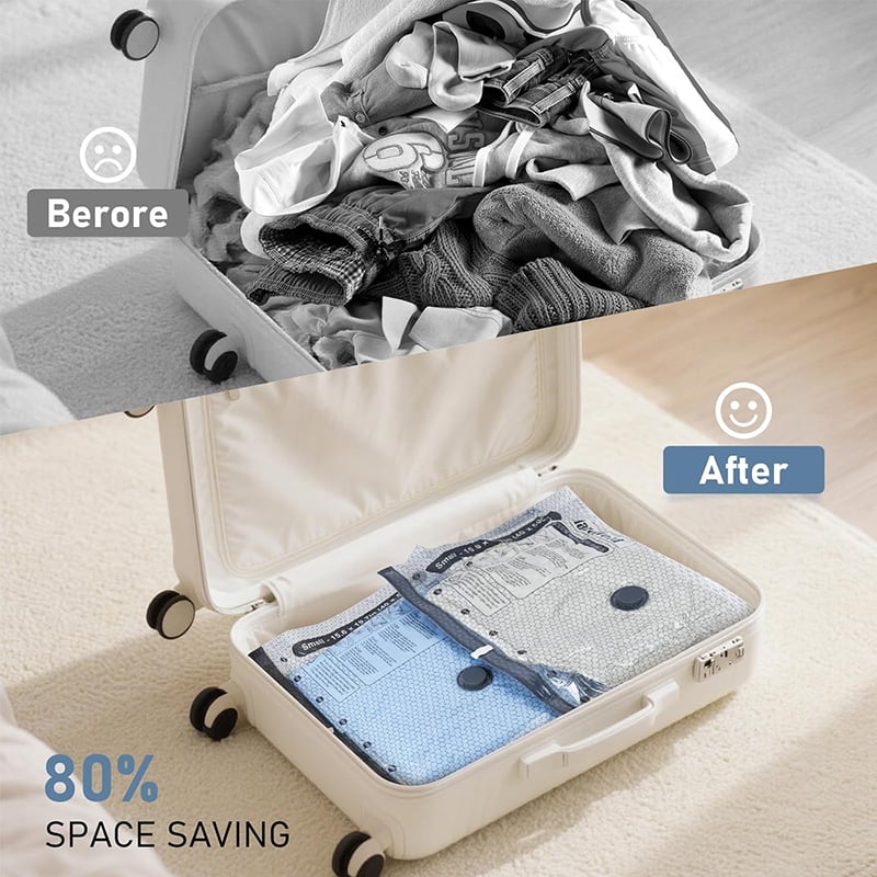 Cordless Travel Vacuum Storage Bag Set