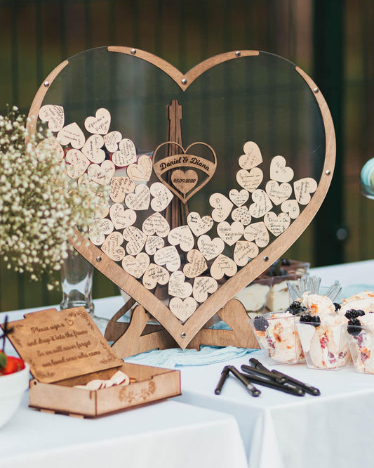 Heart guest book