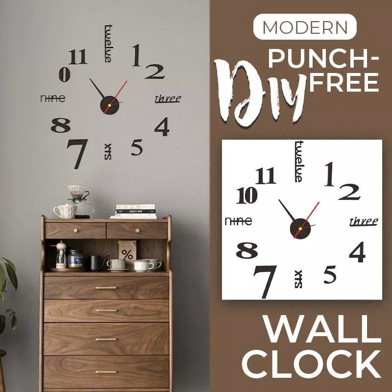 MODERN DIY PUNCH-FREE WALL CLOCK