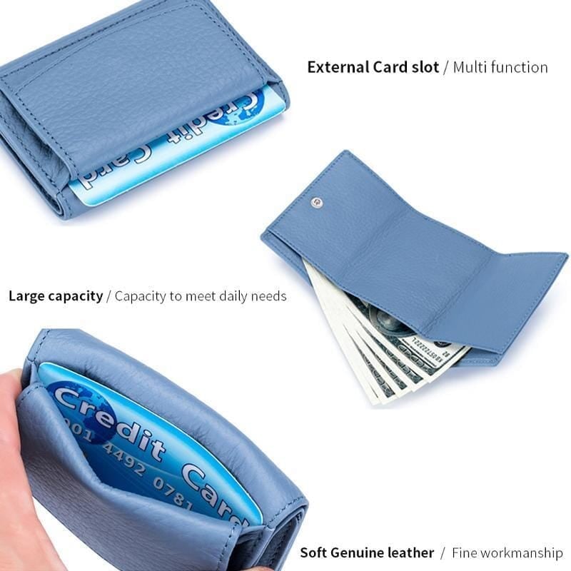 Genuine Leather Wallet Rfid Protected