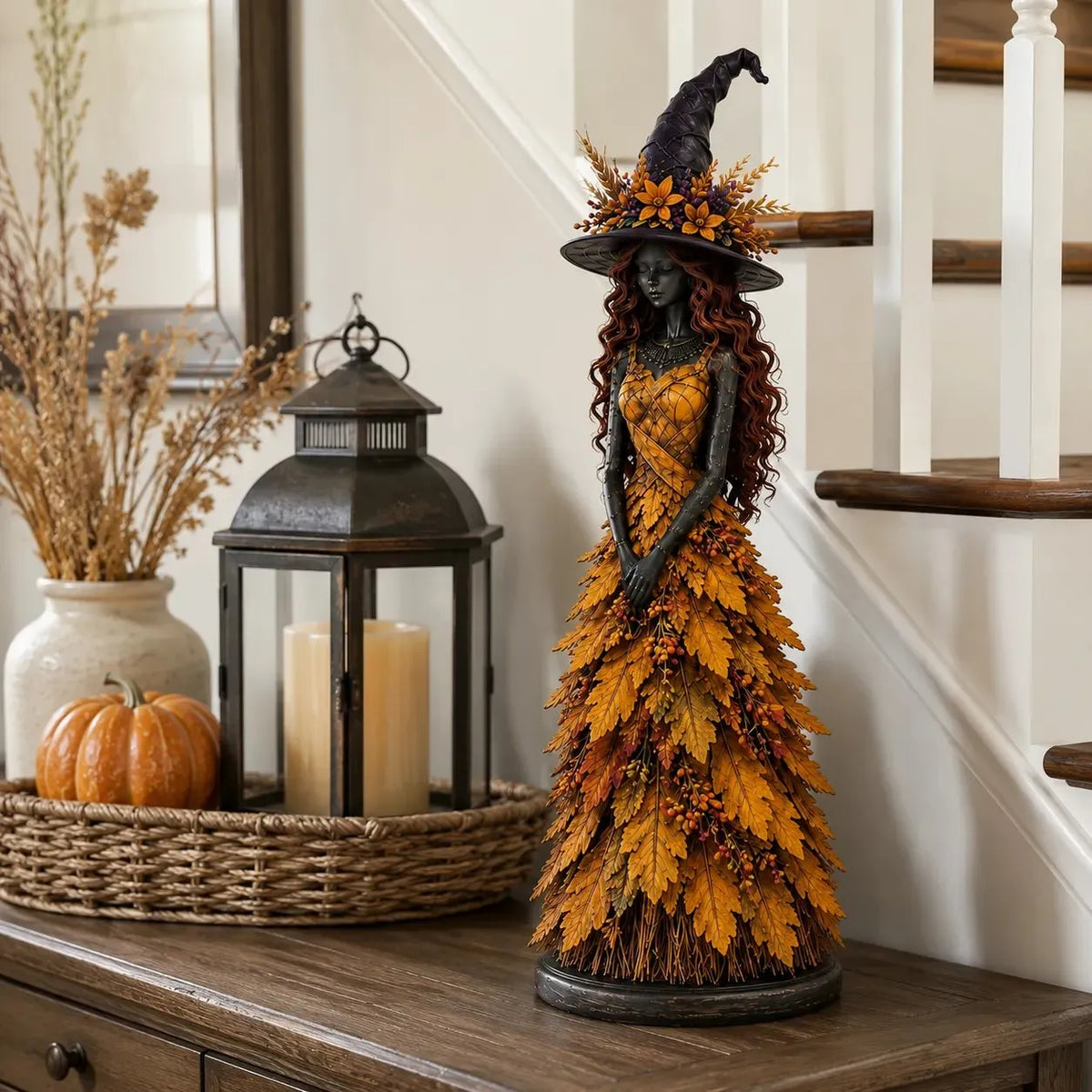 🪄🔮Cottagecore Fall Decor Idea - Magical Enchanted Witch Figurine