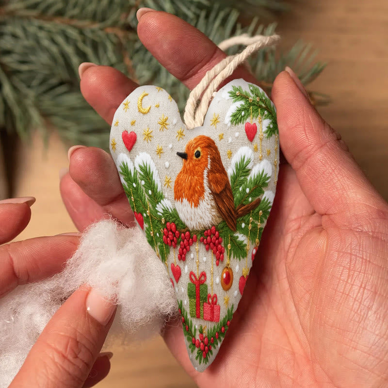 Heart Embroidery Kit - Lovely Bird