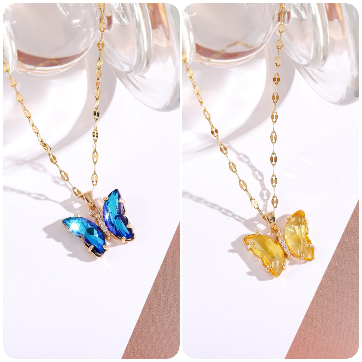 BUY 1 GET 1 FREE-Crystal Butterfly Necklace