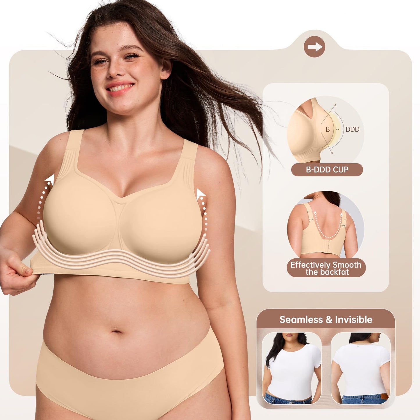👙"Jelly-Feel" Lingerie Bra — Designed Exclusively for Fuller Figures