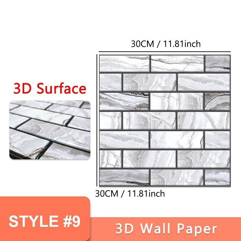 🌟3D Peel And Stick Wall Tiles(30cmx30cm)