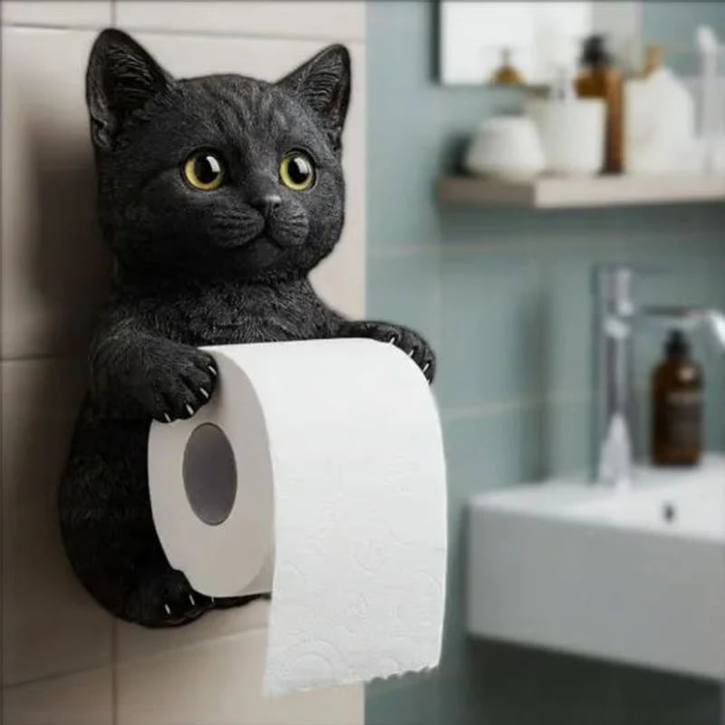 🧻Wall Mount Cat Toilet Paper Holder🐾