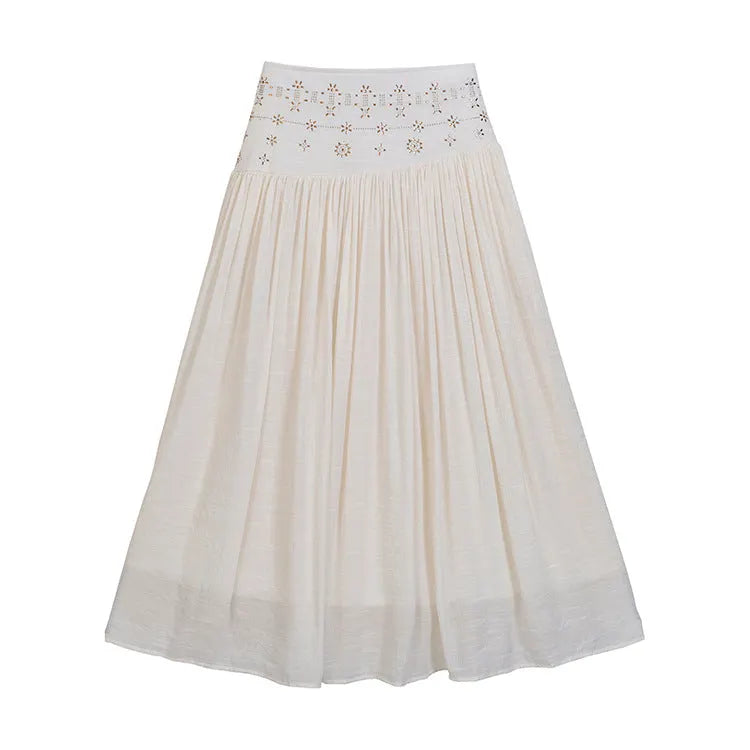 👗Women's High-Waisted Linen A-Line Beach Skirt👠