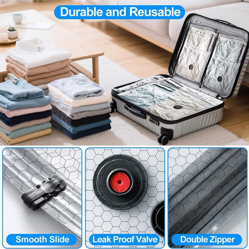 Cordless Travel Vacuum Storage Bag Set
