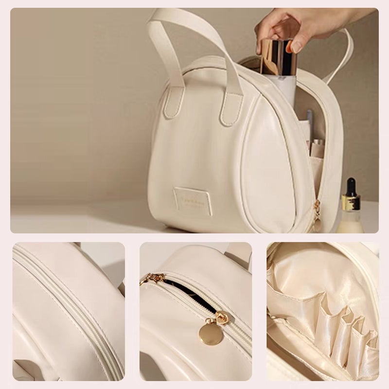 Multi-Layered Shell-Shaped Cosmetic Bag