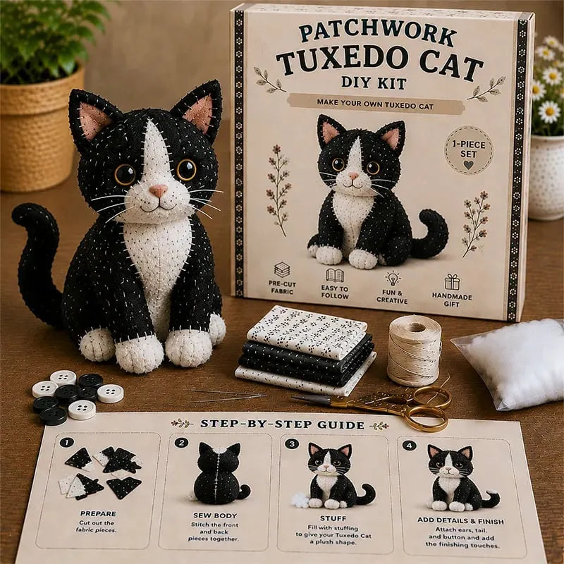 🧵Patchwork-Style Gnome DIY Kit – Create Your Own Adorable Animals