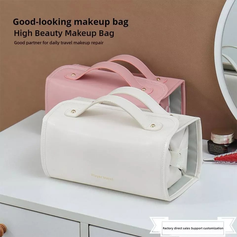 Leather Waterproof Cosmetic Bag