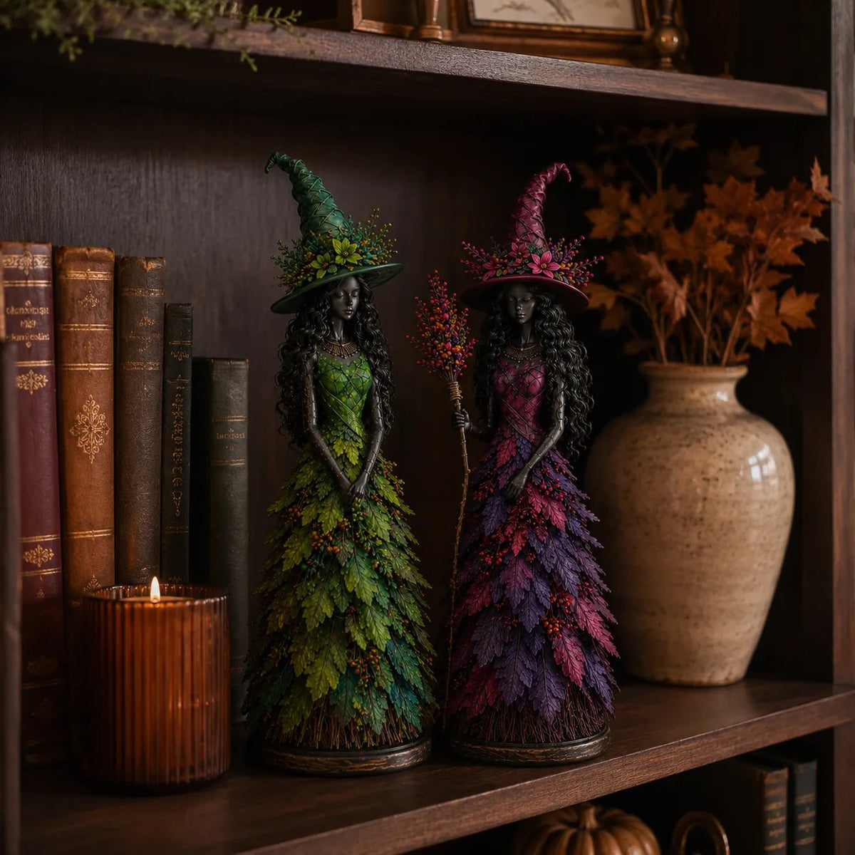 🪄🔮Cottagecore Fall Decor Idea - Magical Enchanted Witch Figurine
