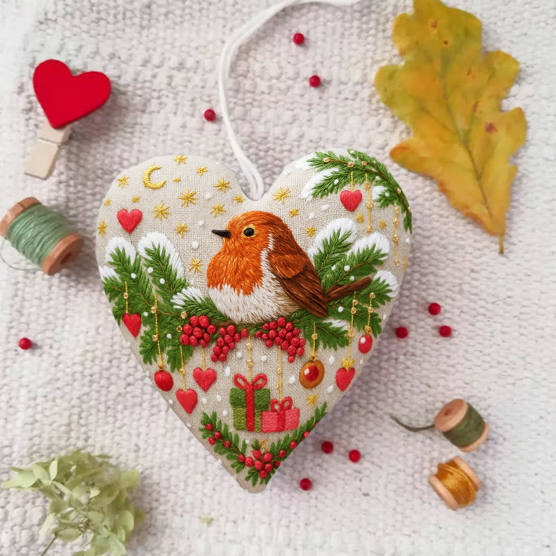 Heart Embroidery Kit - Lovely Bird