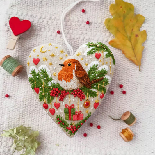 Heart Embroidery Kit - Lovely Bird