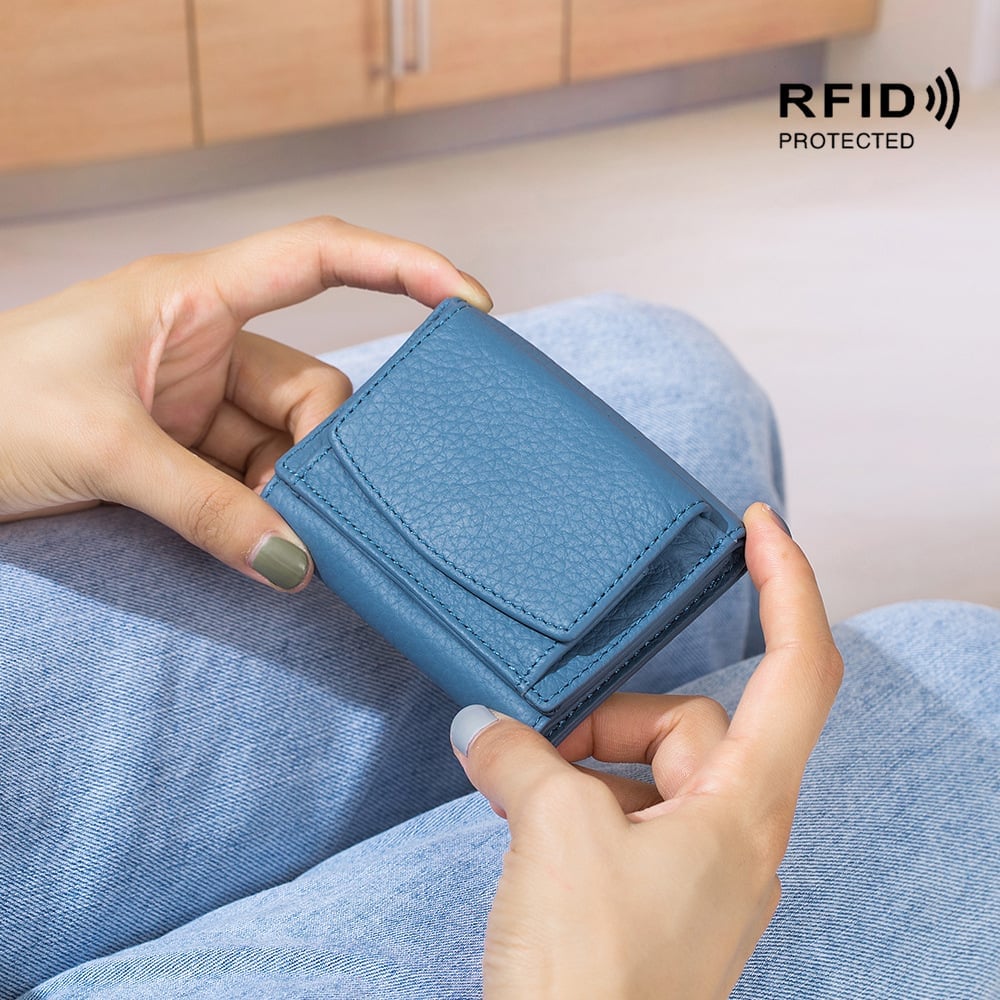 Genuine Leather Wallet Rfid Protected