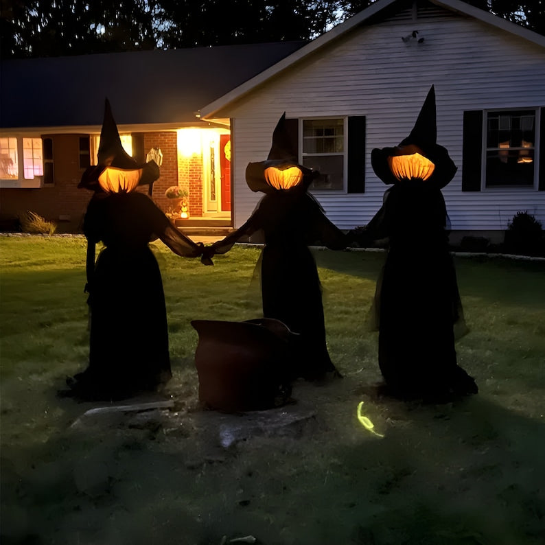 👻Lighted Halloween Witch Stakes