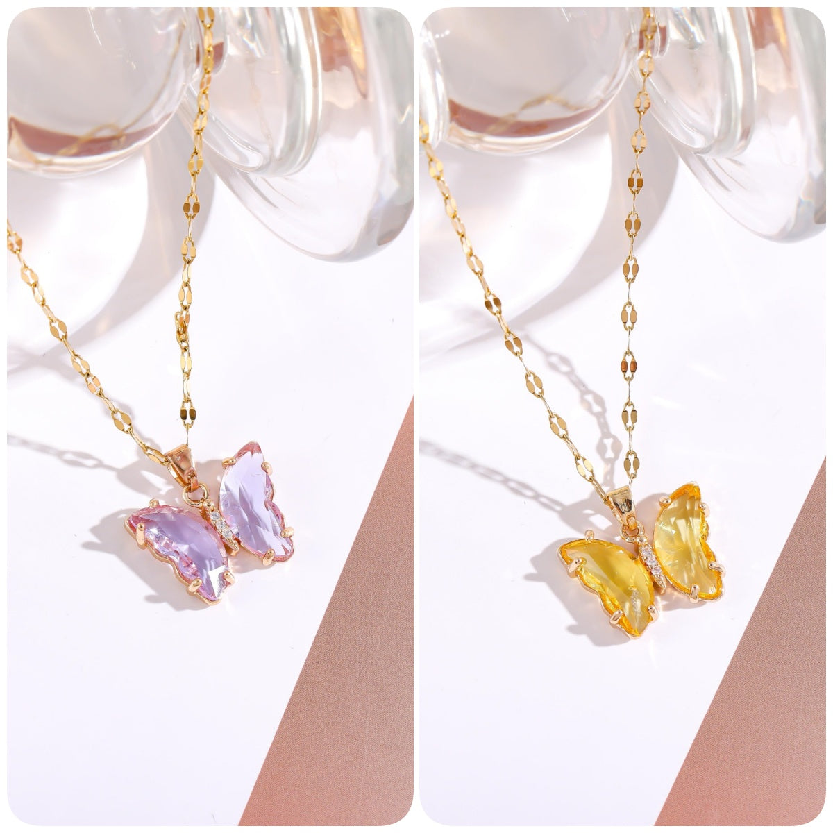 BUY 1 GET 1 FREE-Crystal Butterfly Necklace