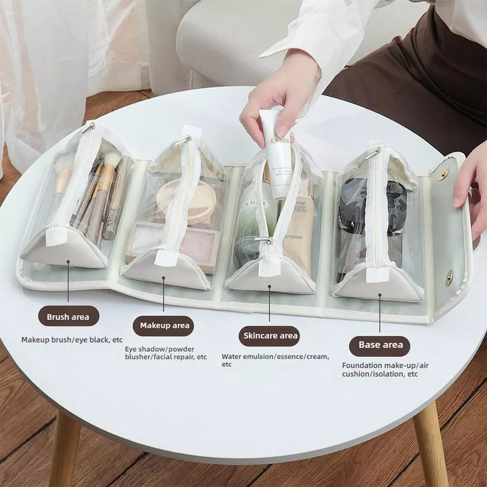 Leather Waterproof Cosmetic Bag