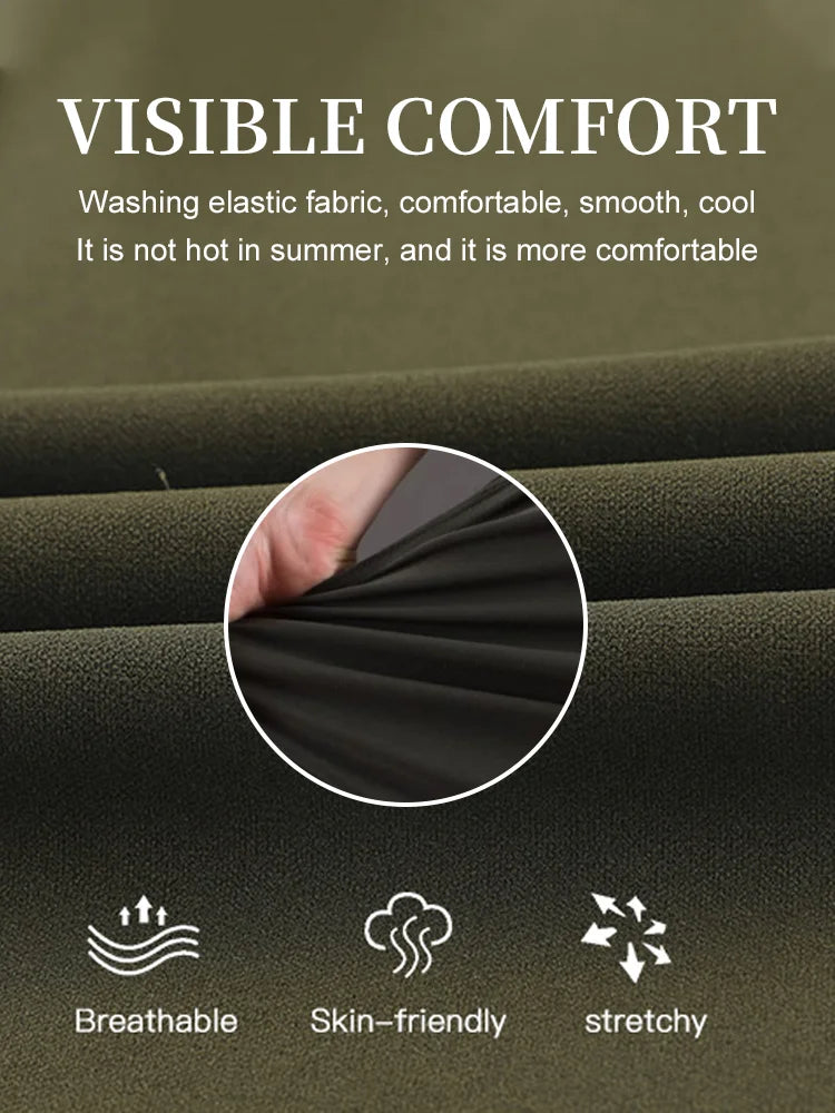 Multi-Pocket High Elastic Pants