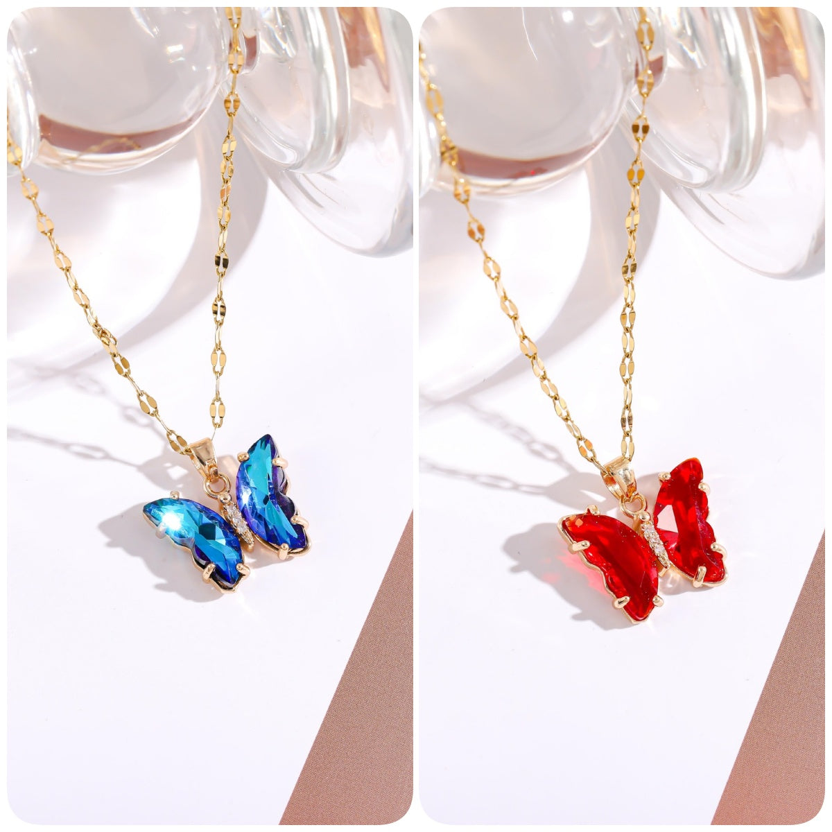 BUY 1 GET 1 FREE-Crystal Butterfly Necklace