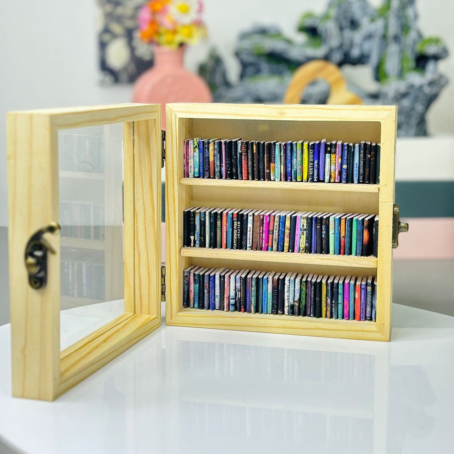 Personalised 'Freedom from Anxiety' Miniature Bookshelf – With Mini Books