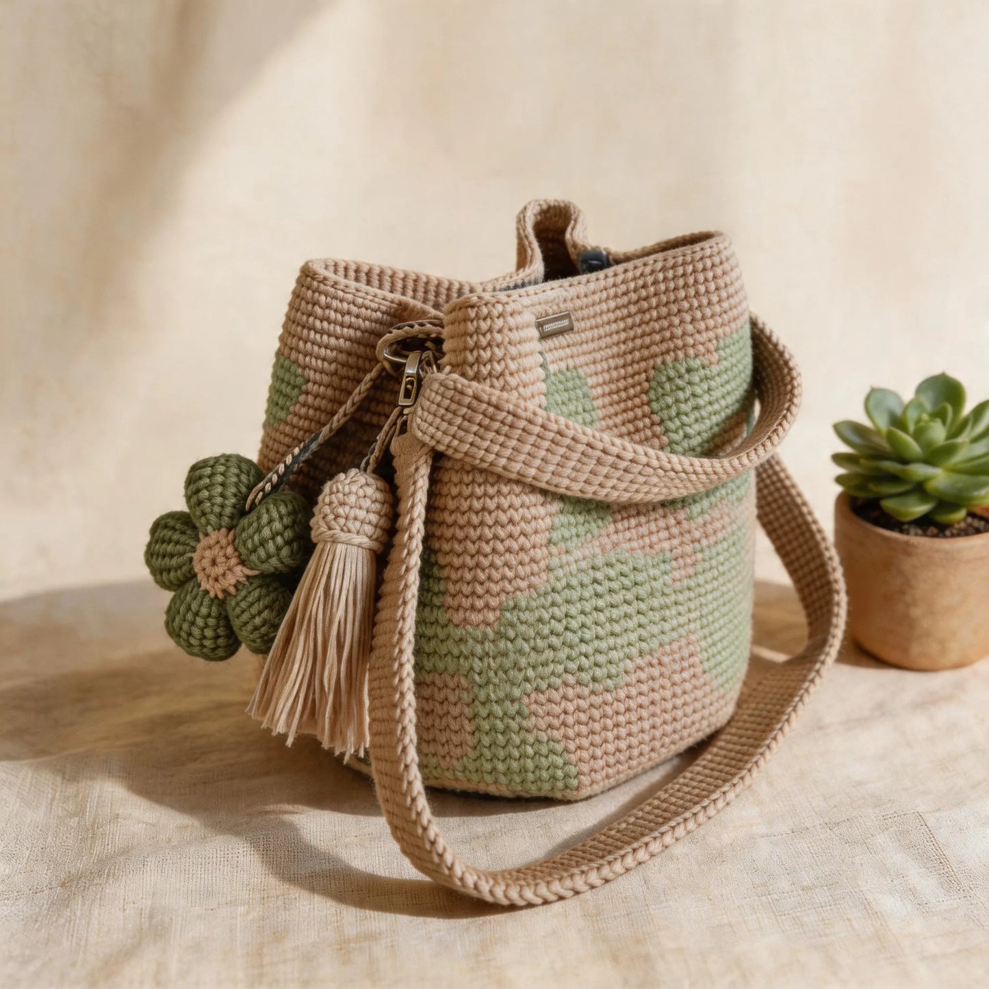 🏆 Promozione 49% DI SCONTO🧵🌸Borsa tote all'uncinetto con fiori fatta a mano 🌼✨