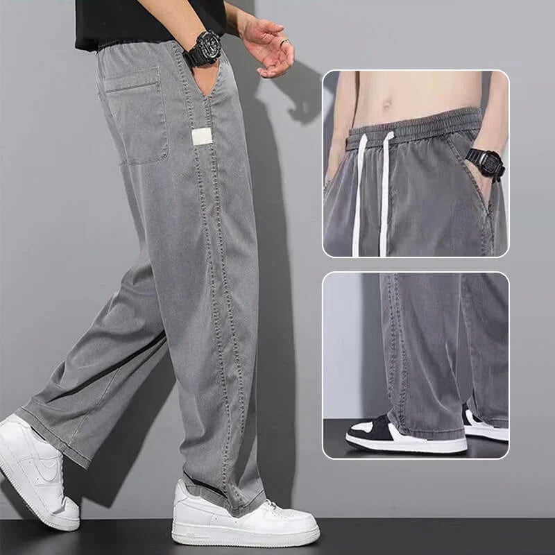 Men's Tencel Breathable Wide Leg All Match Casual Pants