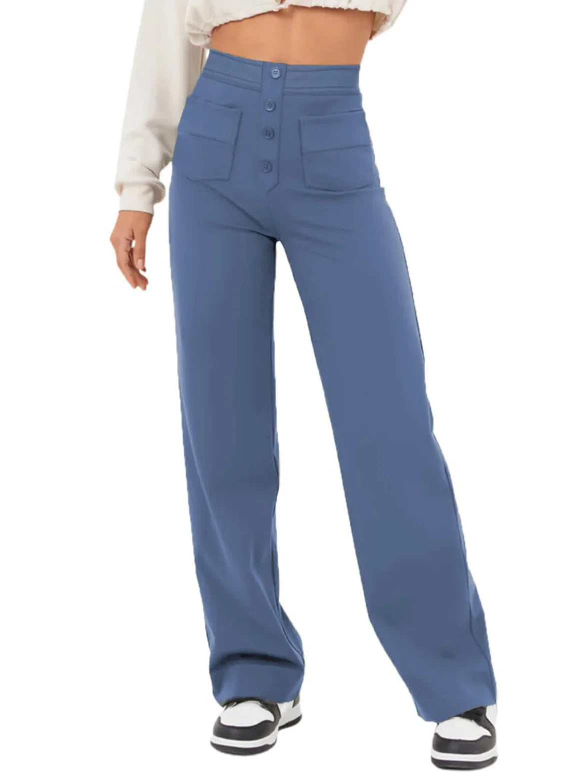Multi-Pocket High Elastic Pants