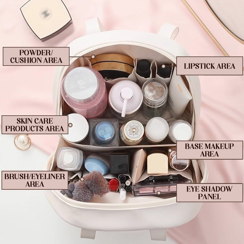 Multi-Layered Shell-Shaped Cosmetic Bag