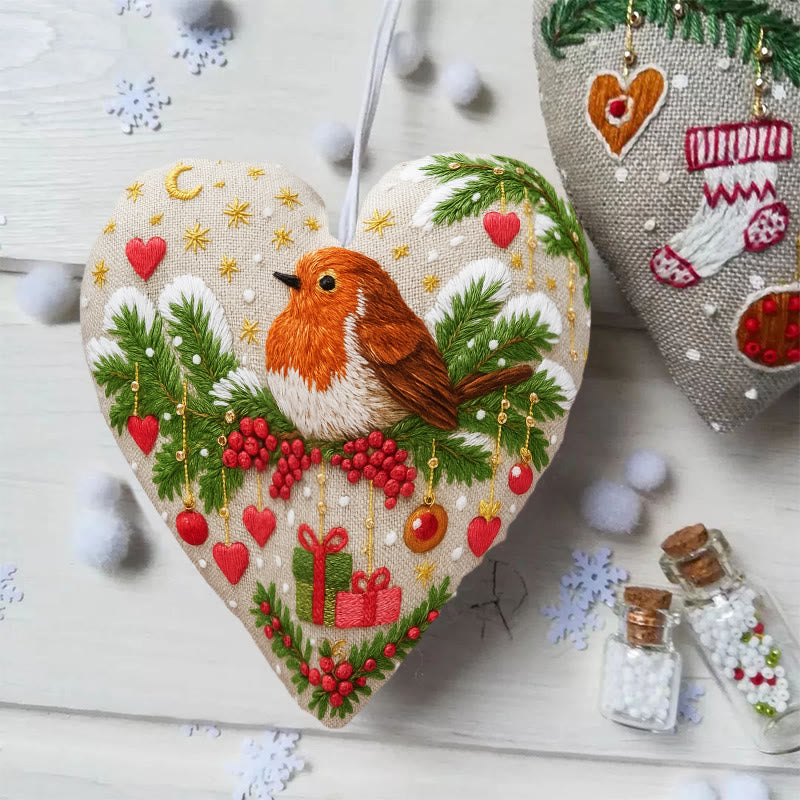 Heart Embroidery Kit - Lovely Bird