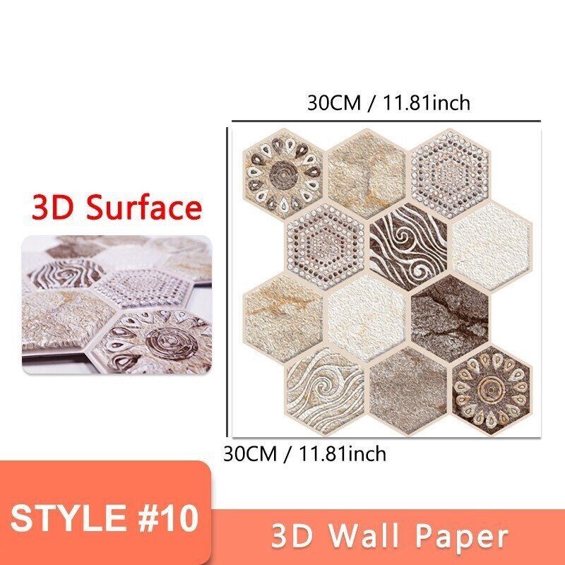 🌟3D Peel And Stick Wall Tiles(30cmx30cm)